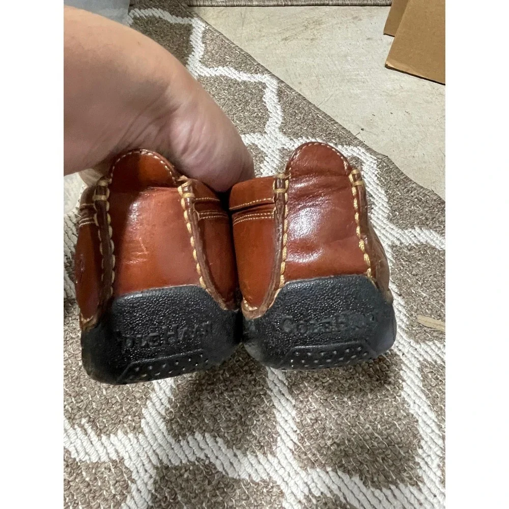 Cole Haan Loafers Men's 9.5‎ Brown Leather Nike Air Driving Mocs Slip on Shoes